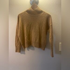Camel Cowl neck 100% Casmere Capsule Piece Medium Sweater